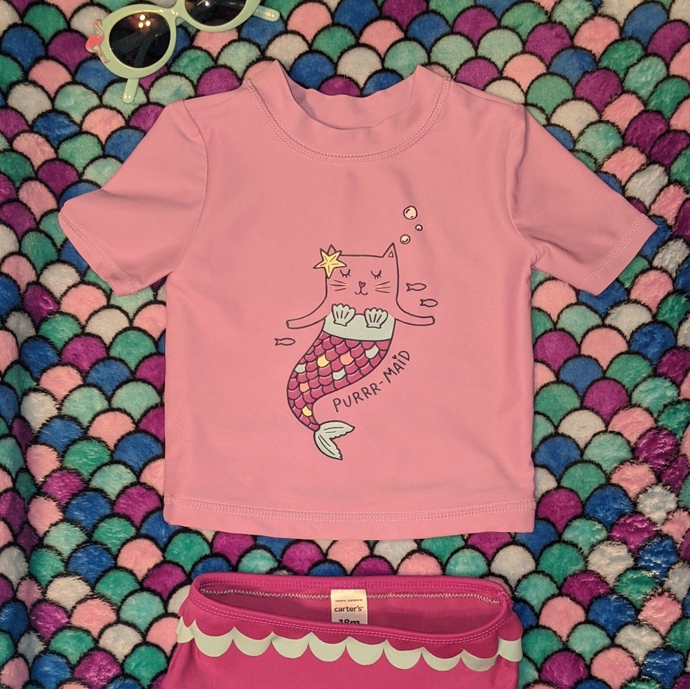 Carter's

Toddler Girls 2-Pc. Purr-Maid Rash Guard